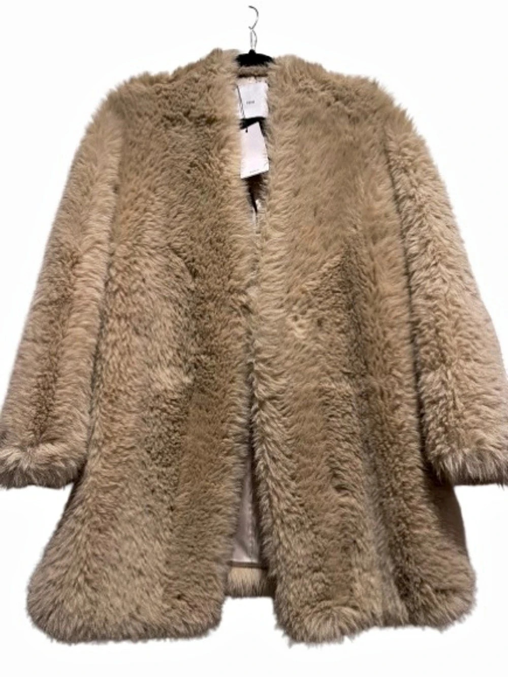 Mango Faux Fur Coat Brown Small NWT